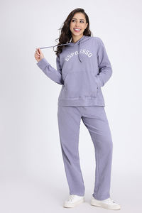 Zivame Knit Cotton Loungewear Set - Silver Bullet — thumbnail 2